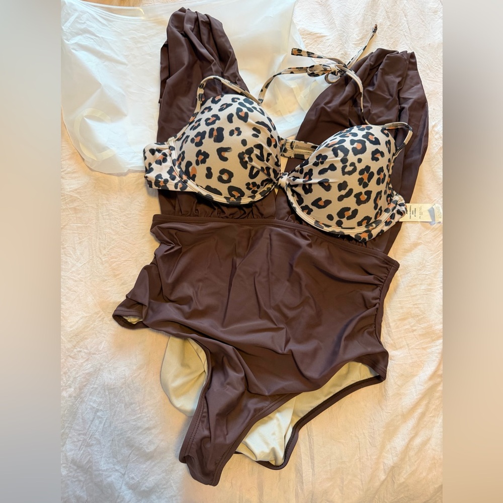 Cupshe Leopard Print One Piece Swimsuit